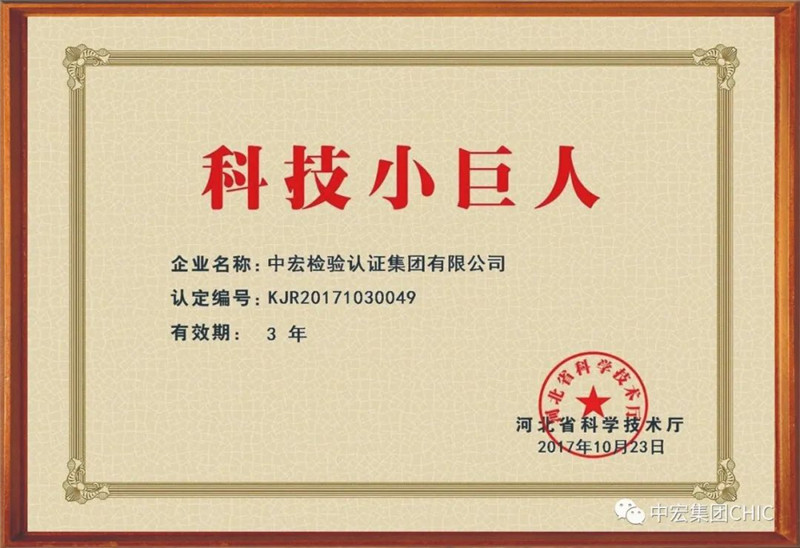 中宏集團(tuán)(CHIC)榮獲“科技創(chuàng)新明星企業(yè)”榮譽(yù)稱號